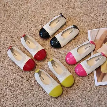 Детские балетки на плоской подошве в стиле пэчворк без шнуровки с круглым носком, детская обувь принцессы, размеры 24–33, модная четырехцветная мягкая легкая детская повседневная обувь 23 вино красного