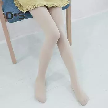 Детские балетные танцевальные колготки с высокой талией, однотонные, высокоэластичные, обтягивающие, тонкие, однотонные, нескользящие, для косплея, для выступлений, для работы, на каждый день M бежевый