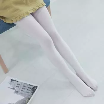 Детские балетные танцевальные колготки с высокой талией, однотонные, высокоэластичные, обтягивающие, тонкие, однотонные, нескользящие, для косплея, для выступлений, для работы, на каждый день L