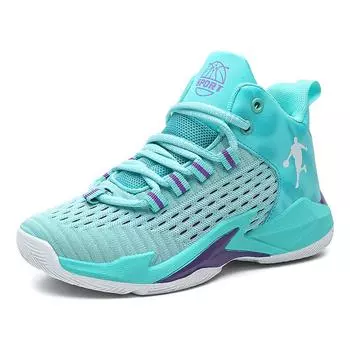 Детские баскетбольные кроссовки летние сетчатые дышащие спортивные нескользящие амортизирующие кроссовки для тренировок по бою 35