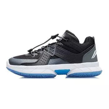 Детские баскетбольные кроссовки Li Ning Youth с нескользящей подошвой, амортизирующей, износостойкой подошвой и отскоком, цвет черный серый YKBR078-7 34