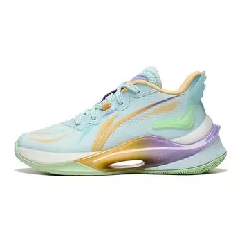 Детские баскетбольные кроссовки Li Ning Youth Aurora, удобные, универсальные, дышащие, с низким верхом, детские баскетбольные кроссовки светло-синего цвета YKBT052-3 33