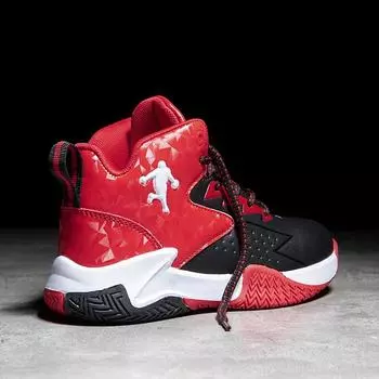 Детские баскетбольные кроссовки. Мужская осенняя дышащая спортивная обувь для мальчиков. Детские баскетбольные кроссовки среднего и большого размера. 31 красный
