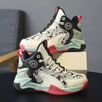 Детские баскетбольные кроссовки, мужские дышащие, амортизирующие, износостойкие, нескользящие баскетбольные кроссовки 31 синий