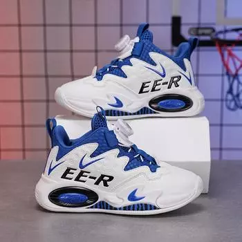 Детские баскетбольные кроссовки с сетчатыми пуговицами для мальчиков, дышащие, для детей среднего и старшего возраста, для студентов, модная обувь 31