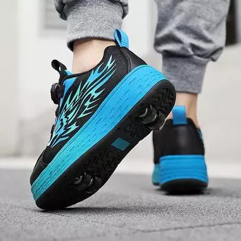 Детские беговые кеды Летние детские четырехколесные роликовые коньки для учеников начальной школы Tide cool дышащие спортивные роликовые коньки для девочек 30