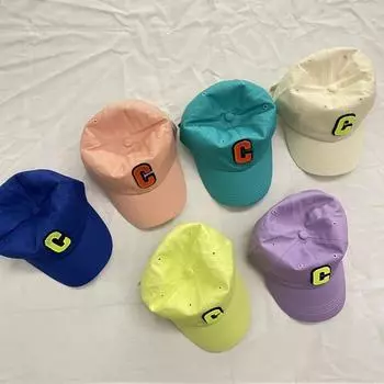 Детские бейсболки для мальчиков и девочек, детские регулируемые бейсболки унисекс, летняя уличная шапка с вышивкой букв, солнцезащитные шляпы для детей 52 см