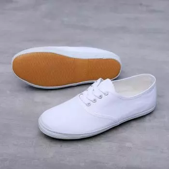 Детские белые кроссовки из парусины и сетки для танцев, гимнастики и школьных выступлений 22 yards белый