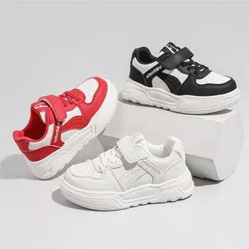 Детские белые туфли, весна и осень, новые, для студентов, мягкая подошва, кожа, дышащие, повседневные, для мальчиков, спортивная обувь для девочек 26 белый