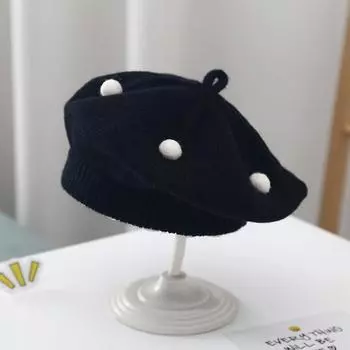 Детские береты для мальчиков и девочек, вязаные шапки с рисунком на осень и зиму для малышей, теплые детские шапочки, детские аксессуары светло-синий