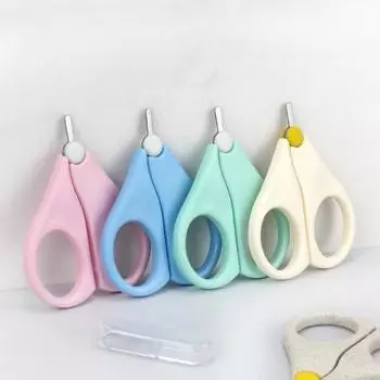 Детские безопасные ножницы для резки ногтей, мини-уход за ногтями, удобный ежедневный уход за ногтями ребенка, детский триммер для ногтей 1pc розовый