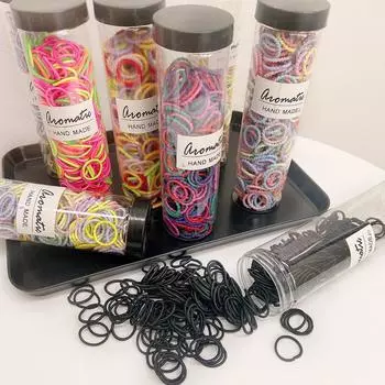 Детские безвредные цвета волос, милые круглые резинки для волос небольшого размера для женщин, эластичные петли для волос, модные аксессуары для волос