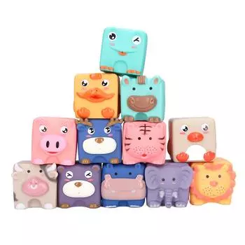 Детские блоки Мягкие силиконовые детские строительные блоки Сжимаемые игрушки для детей старше 12 месяцев