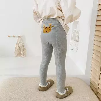 Детские большие колготки из полипропилена с рисунком животных, однотонные хлопковые колготки, повседневные детские колготки для девочек и мальчиков, детская одежда весна-осень S хаки