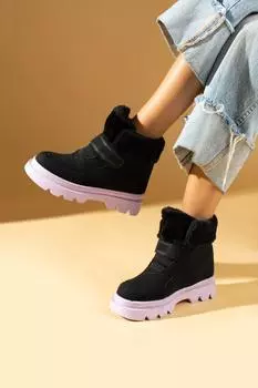 Детские ботинки на нескользящей высокой подошве с липучками 011-09-23