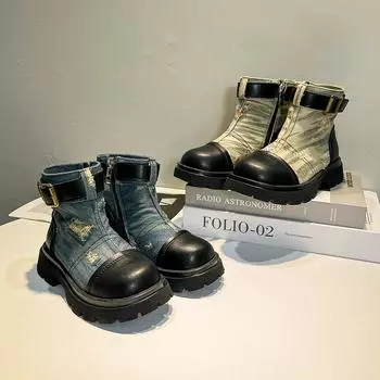 Детские ботинки Осень 2023 Модные ботинки для мальчиков и девочек 27