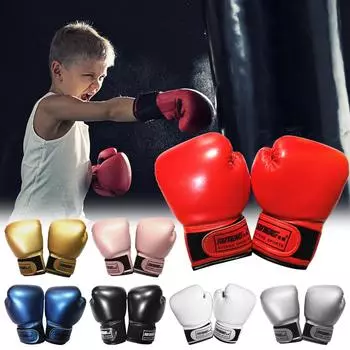 Детские боксерские перчатки, кикбоксинг, Муай Тай, тренировочная груша, перчатки, спортивные варежки на открытом воздухе синий