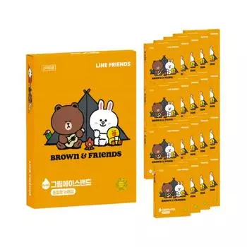 Детские браслеты Line Friends Grim Ace, 16 листов, 20 штук