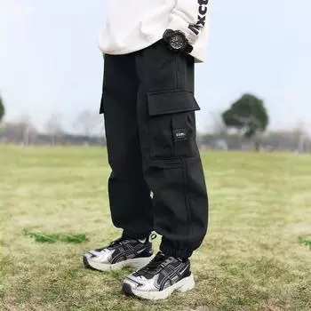 Детские брюки брюки для мальчиков новые водонепроницаемые брюки средние и большие детские брюки свободного кроя тренд 120120 [Recommended 105-115 height within 20 kg]