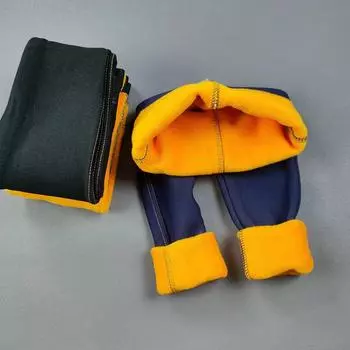 Детские брюки, джинсы для девочек, осенне-зимние, синие и черные, плюшевые, теплые брюки, подойдут для детей от 3 до 12 лет. 100 чёрный