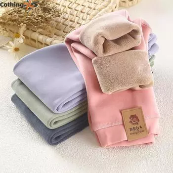 Детские брюки из бархата O Grain для мальчиков и девочек, теплые осенние и зимние брюки для детей среднего и большого возраста, утолщенные и мягкие штаны 90cm