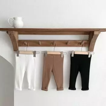 Детские брюки, леггинсы, эластичные однотонные брюки для отдыха 73