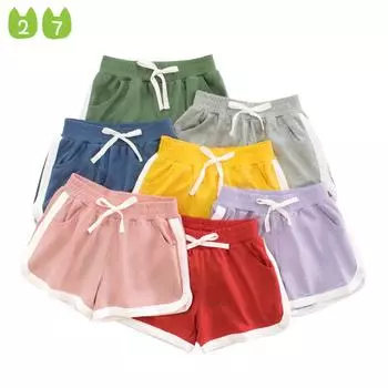 Детские брюки. Летняя одежда для малышей. Летние шорты для девочек. 110cm