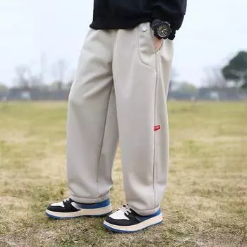 Детские брюки модные для мальчиков весна и осень новые водонепроницаемые брюки для спешки средние и большие детские спортивные брюки 120 [Recommended 105-115 height within 20 kg]