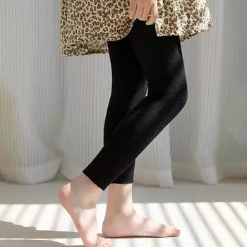 Детские брюки Укороченные брюки для девочек Однотонные детские брюки L чёрный