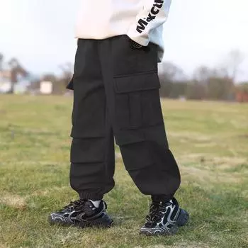Детские брюки весна и осень новые водонепроницаемые брюки для мальчиков модные прямые брюки банджи 120 [Recommended 105-115 height within 20 kg]