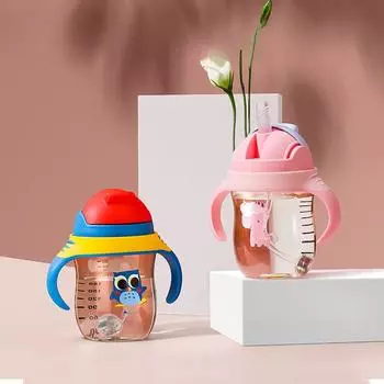 Детские чашки PPSU с соломинкой. Специально для беременных женщин и рожениц. Летний детский горшок для питьевой воды. 201-300ml синий