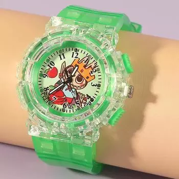 Детские часы Labubu Мультяшные Красочные Светящиеся Часы для Мальчиков и Девочек, Студенческие Часы, Креативные Мультяшные Детские Украшения, Подарки