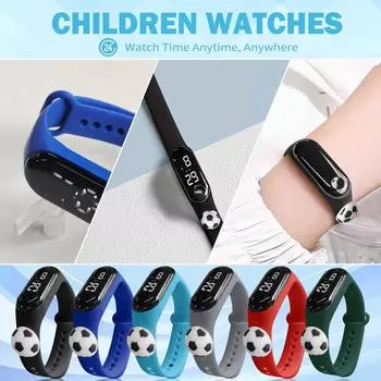 Детские часы, подходящие для студенческих уличных электронных часов, время отображения экрана часов One Size армия зеленый