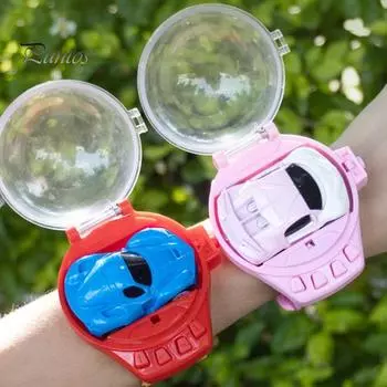 Детские часы с дистанционным управлением, автомобиль с USB-зарядкой, регулируемый ремешок, 2,4 ГГц, радиоуправляемая мини-гоночная машинка, игрушка на запястье со светодиодной подсветкой, подарок для малышей, мальчиков и девочек P