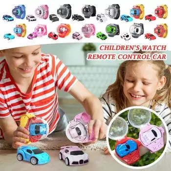 Детские часы с дистанционным управлением, автомобиль с электрическим сплавом, взаимодействие родителей и детей, 2.4G, гоночная игрушка с дистанционным управлением One Size