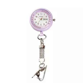 Детские часы с индикацией даты и дня недели на короткой цепочке (NEW) перевернутый циферблат часы медсестры сестринское дело шкала измерения пульса светящийся лавандовый