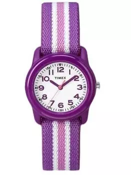 Детские часы Timex ANALOGUE TW7C06100 кварцевые 3 ATM водонепроницаемые минеральное стекло белый циферблат смола [TIMEX] [Товар] белый