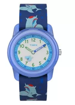 Детские часы Timex ANALOGUE TW7C13500 кварцевые 3 ATM водонепроницаемые пластиковый белый циферблат смола [TIMEX] [Товар] белый