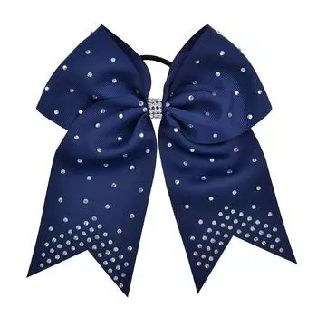 Детские Cheer однотонные 7 большие банты с эластичными резинками для волос для девочек ленточный бант-бабочка с бриллиантовой повязкой для волос резинкой головной убор One Size