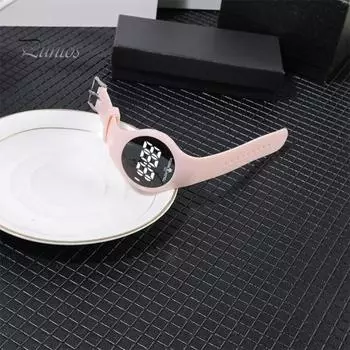 Детские цифровые часы ярких цветов Регулируемый ремешок на запястье Высокая точность Разборчивый сенсорный экран Эргономичный круглый циферблат Легкий вес Унисекс Студенты Спорт серый