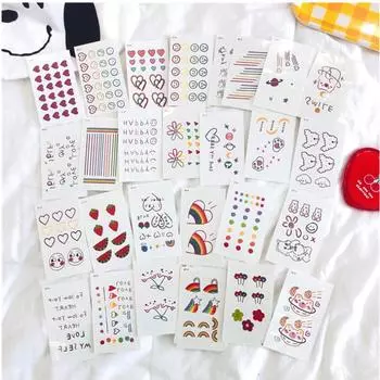 Детские цветные татуировки-наклейки «Корица» для девочек, набор из 30 шт., I Magic, 1 набор