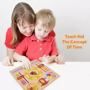 Детские деревянные часы, игрушка, время, дата, месяц, погода, сезон, дошкольное обучение, многофункциональные, портативные, для малышей, раннее обучение, часы, игрушка A