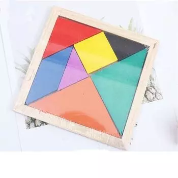 Детские деревянные головоломки Танграмма для умственного развития, развивающие игрушки для детей, детские игрушки, деревянные подарки