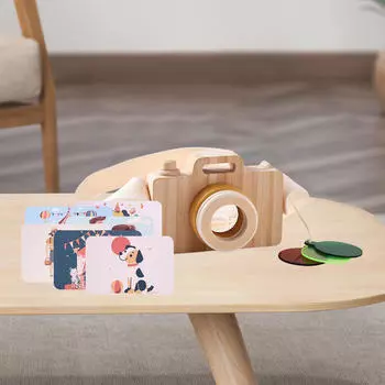 Детские деревянные игрушки для ролевых игр с камерой, самодельная игрушка для развития моторики, раннего обучения, прозрачная линза для калейдоскопа