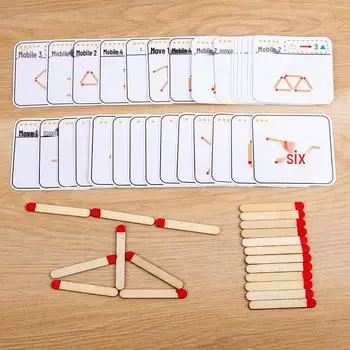 Детские деревянные палочки для логической математической игры - Развивающие игрушки для начальной школы и детского сада