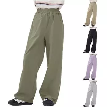 Детские девчачьи большие размеры прямые свободные тонкие повседневные летние широкие брюки 130 зелёный