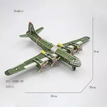 Детские DIY военные самолеты танк бумажные головоломки 3D головоломки собраны обучающие игрушки ручной работы