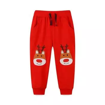 Детские длинные брюки на шнурке для мальчиков, брюки с вышитым мультяшным узором, спортивные штаны, детские брюки 2Y