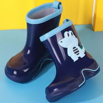 Детские дождевики с героями мультфильмов для детей 3-10 лет, водонепроницаемые и нескользящие детские дождевики, детская резиновая обувь, бахилы для малышей inner length 15 cm [suitable for sizes 21-22]