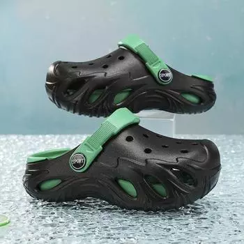 Детские дырявые туфли мягкая подошва наступая на дерьмо ощущение походки сандалии летние нескользящие легкие детские тапочки для головы 28